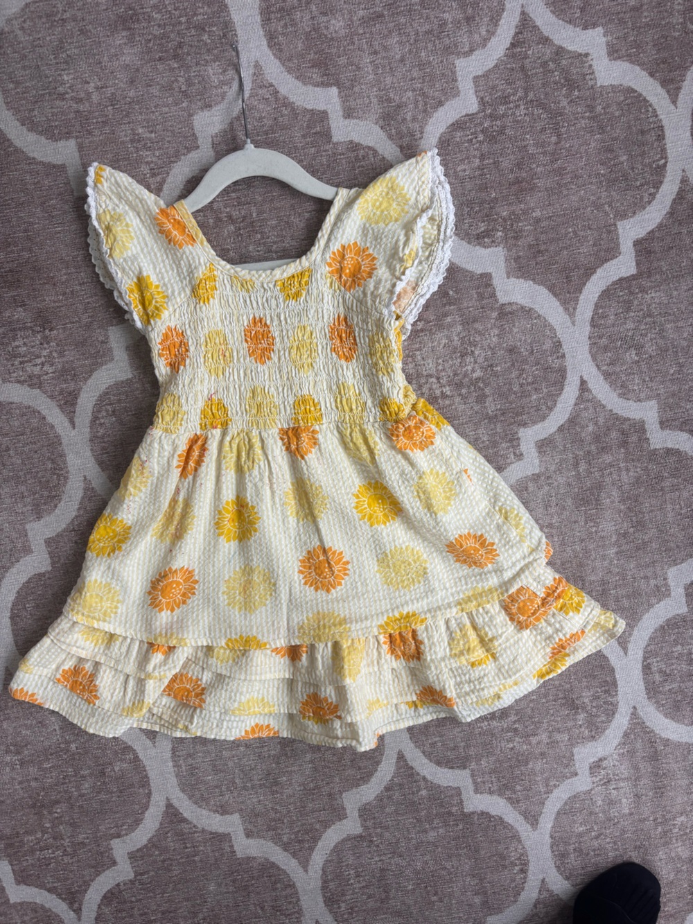 monica + andy: Yellow Floral Girls' Dress - 4T